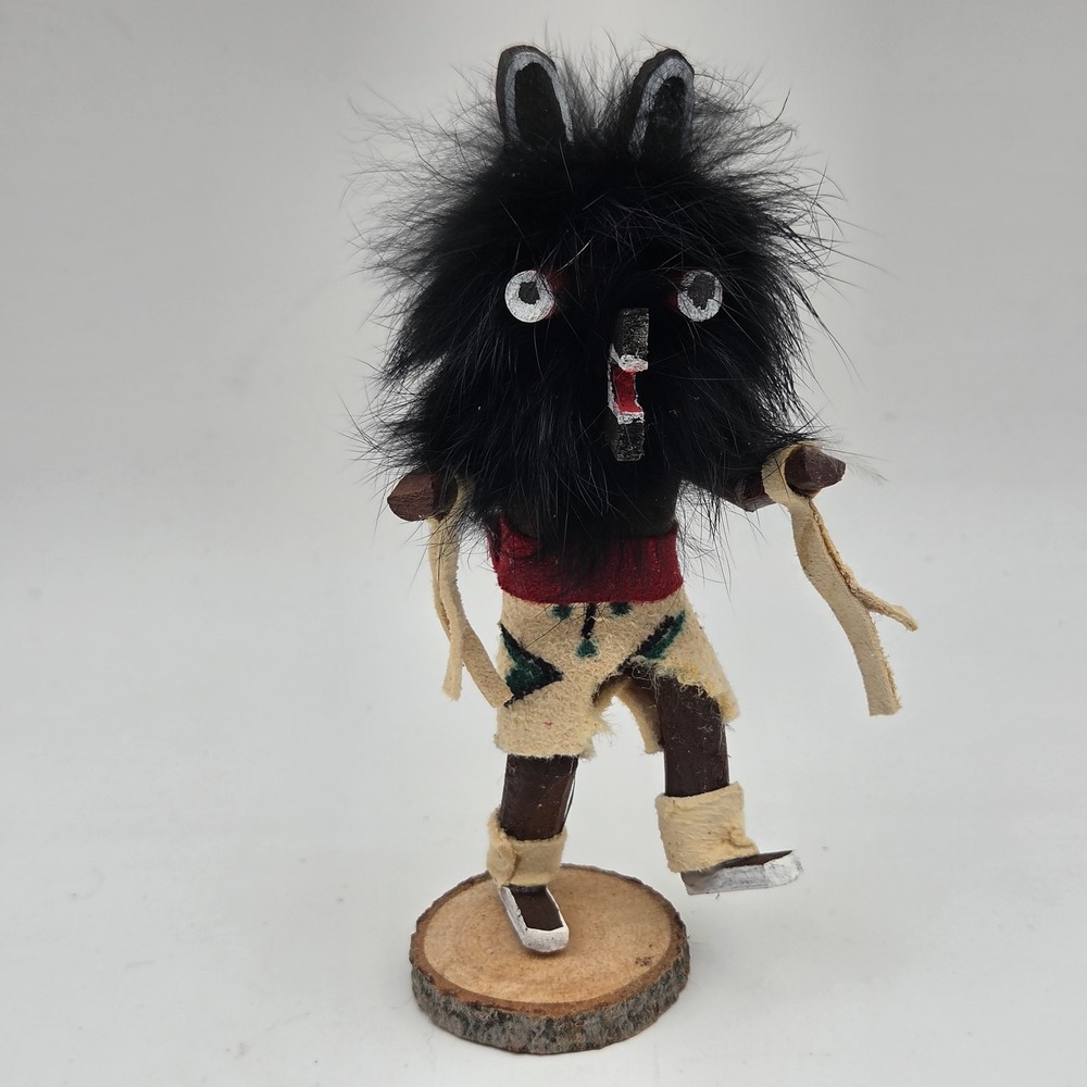 Vintage Handmade Native American Kachina Doll "Bear" Signed 5.5"